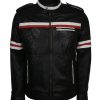 Black Diamond Quilted Mens Leather Jacket