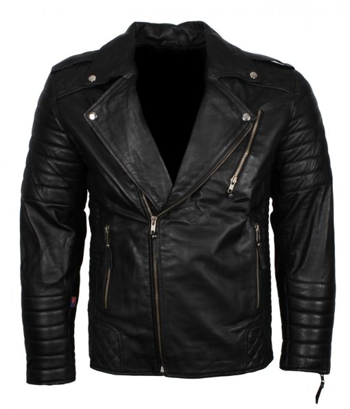 Boda Black Biker Leather Jacket