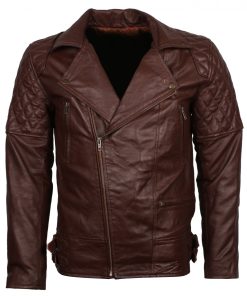 Brando Brown Leather Biker Jacket
