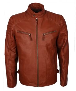 Brown Quilted Fashion Leather Jacket