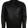 David Beckham Diamond Black Leather Jacket