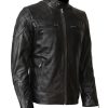 David Beckham Men's Motorcycle Leather Jacket