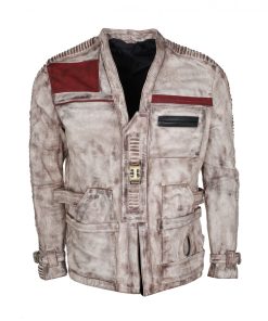 Finn White Waxed Leather Jacket