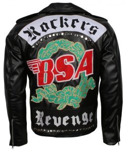 George Michael BSA Black Genuine Leather Jacket