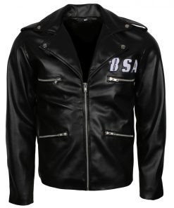 George Michael BSA Black Genuine Leather Jacket