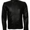 Mens Black Casual Fashion Leather Jacket