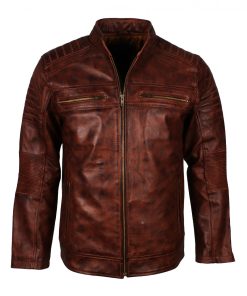 Mens-Cafe-Racer-Brown-Vintage-Leather-Jacket
