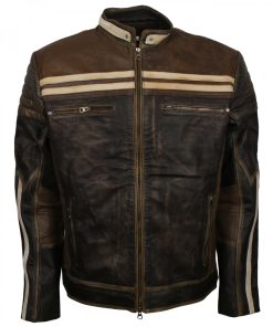 Mens Distressed Brown Vintage Biker Leather Jacket Sale Mens Fashion
