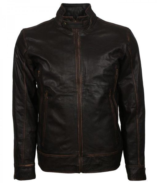 Men's Vintage Brown Distressed Jacket