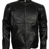 Punisher Mens Black Faux Leather Jacket