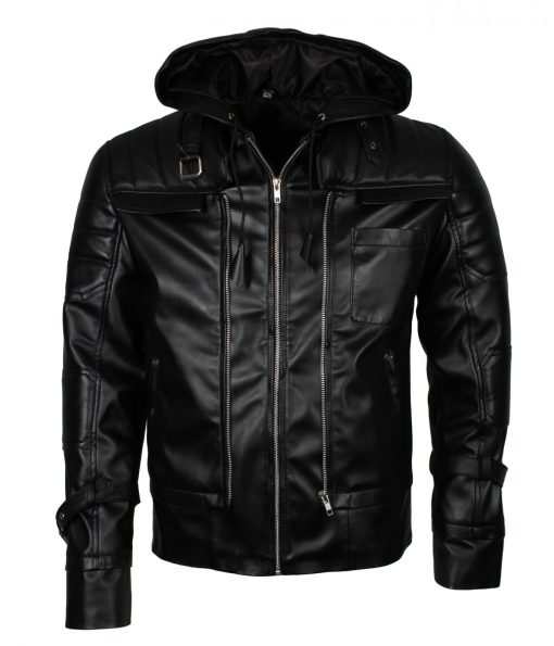 Redhood Bat Black Man Faux Leather Jacket