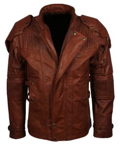 Star Lord Brown Snake Skin Leather Jacket