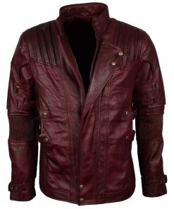 Star Lord Maroon Genuine Leather Jacket