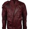 Star Lord Maroon Genuine Leather Jacket