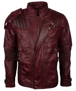 Star Lord Maroon Genuine Leather Jacket
