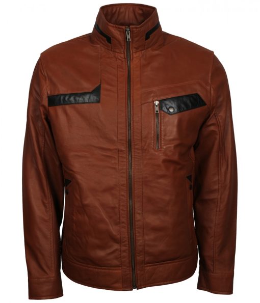 Sven Brown Real Leather Jacket