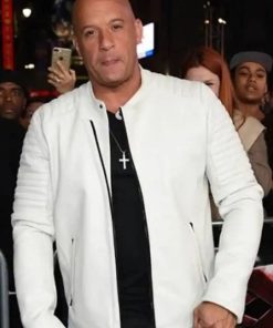 XXX Vin Diesel White Leather Jacket For Men
