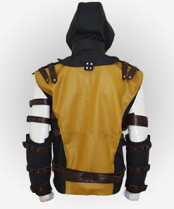 Mortal Kombat X Scorpion Leather Jacket with Hood