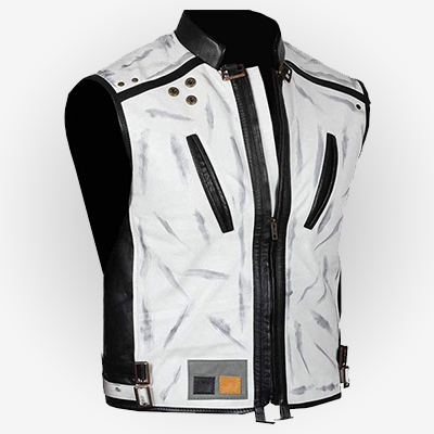 Han Solo Star Wars Story White Leather Vest