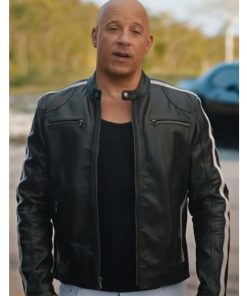 Dominic Toretto Black Biker Leather Jacket