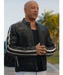 Dominic Toretto Black Biker Leather Jacket
