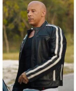 Dominic Toretto Black Biker Leather Jacket