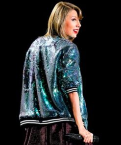 Taylor Swift Sparkly Sequin Bomber Jacket