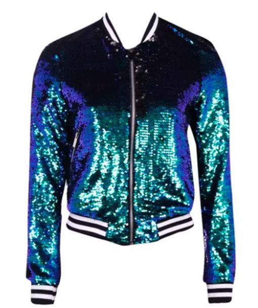Taylor Swift Sparkly Sequin Bomber Jacket