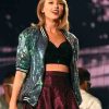 Taylor Swift Sparkly Sequin Bomber Jacket