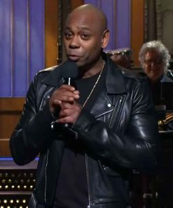 dave chappelle leather jacket black