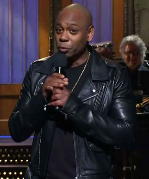dave chappelle leather jacket black