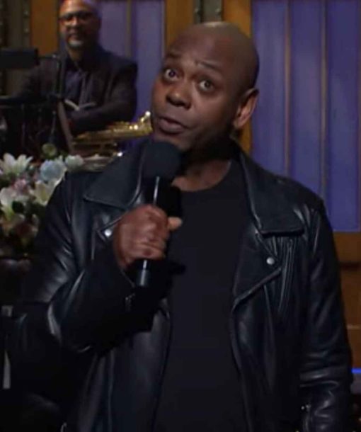 dave chappelle leather jacket black