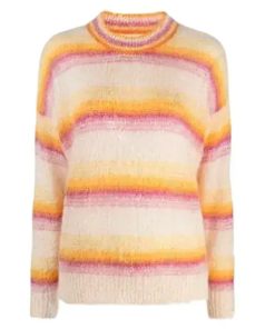Emma Myers Wednesday Pink Striped Sweater