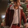 Spirited Ryan Reynolds Shearling Suede Leather Jacket