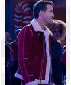 Spirited Ryan Reynolds Shearling Suede Leather Jacket
