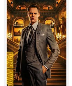 Bill Skarsgård John Wick Chapter 4 Marquis 2023 Grey Suit