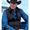 Kevin Costner Yellowstone John Dutton Brown Quilted Vest