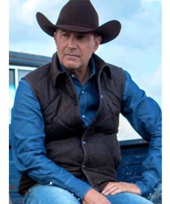 Kevin Costner Yellowstone John Dutton Brown Quilted Vest
