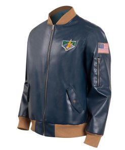 Resident Evil 4 Leon S Kennedy Blue Bomber Jacket