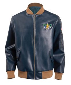 Resident Evil 4 Leon S Kennedy Blue Bomber Jacket