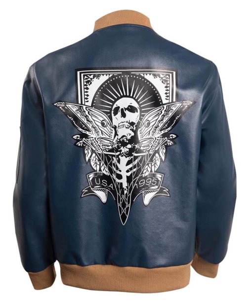 Resident Evil 4 Leon S Kennedy Blue Bomber Jacket