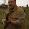 Russell Crowe Kraven The Hunter 2023 Brown Vest