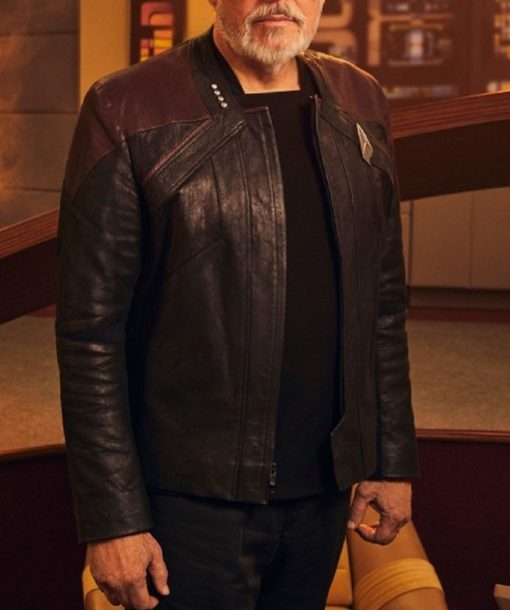 Star Trek Picard Season 3 Captain Riker Leather Jacket