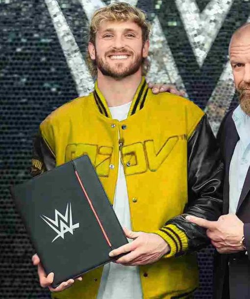 WWE-2023-Logan-Paul-Yellow-Varsity-Jacket-For-Men-Buy