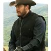 Cole Hauser Yellowstone Rip Wheeler Black Vest