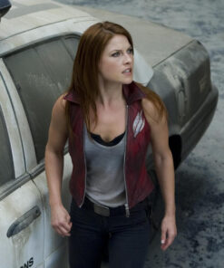 Ali Larter Maroon Vest