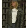Brie Larson biker jacket