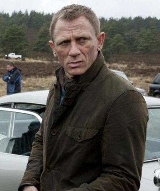 Daniel Craig cotton jacket, Daniel Craig brown jacket