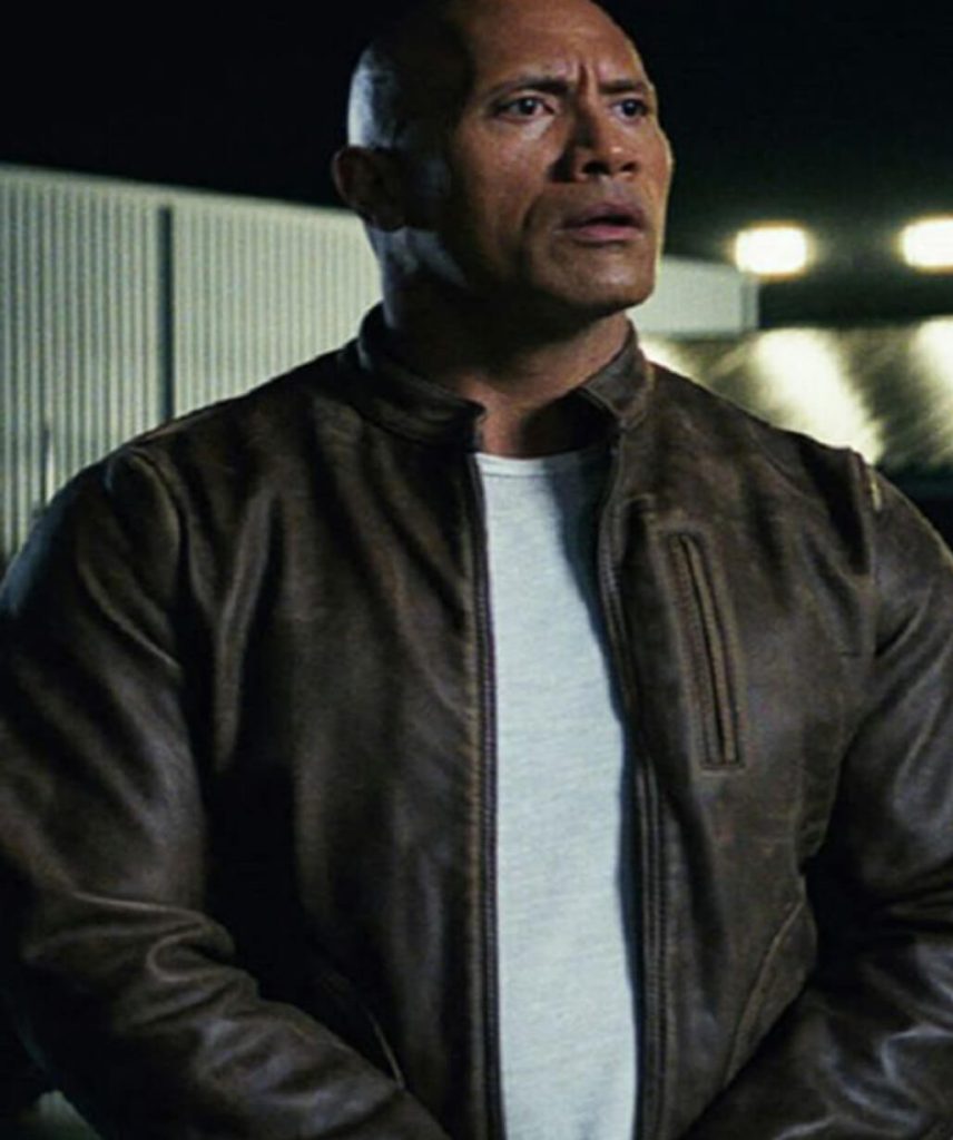 Dwayne Johnson Rampage Davis Okoye Leather Jacket