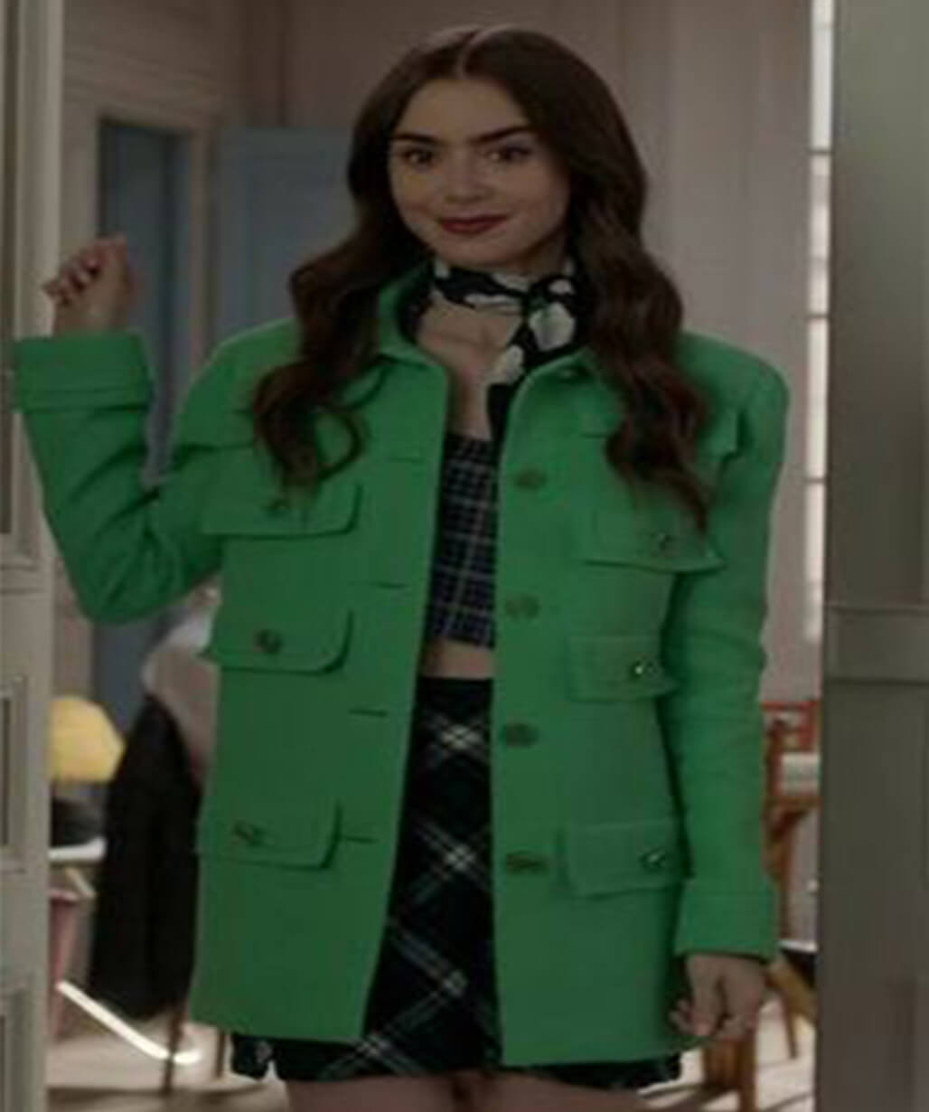 Emily In Paris Emily Cooper Green Coat